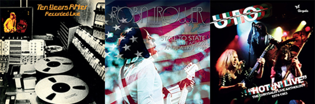 LIVE RARITIES FROM THE CHRYSALIS VAULTS FROM TEN YEARS AFTER, ROBIN TROWER, AND UFO