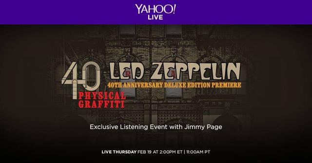 TOMORROW: Tune in to Yahoo Live for the Physical Graffiti Deluxe Edition Premiere and a Q&A with Jimmy Page