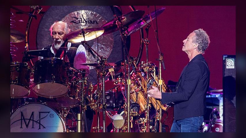 INGLEWOOD, CA - NOVEMBER 28: Guitarist/vocalist Lindsey Buckingham (R) and drummer Mick Fleetwood of Fleetwood Mac perform on stage at The Forum on November 28, 2014 in Inglewood, California. (Photo by Daniel Knighton/WireImage)