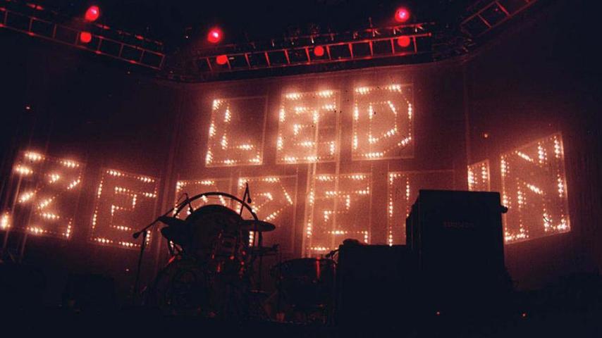 The Backdrop from their 1975 Stage Setup during Led Zeppelin in Concert at Chicago Stadium at Chicago Stadium in Chicago, Illinois, United States. (Photo by Laurance Ratner/WireImage)